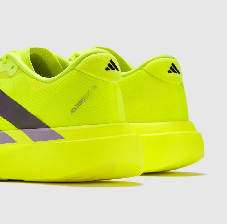 adidas Adizero Running Shoes – Neon Yellow with Dark Three Stripes