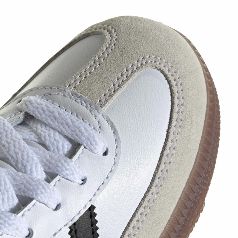 adidas Samba Sneakers - White & Black with Gum Sole