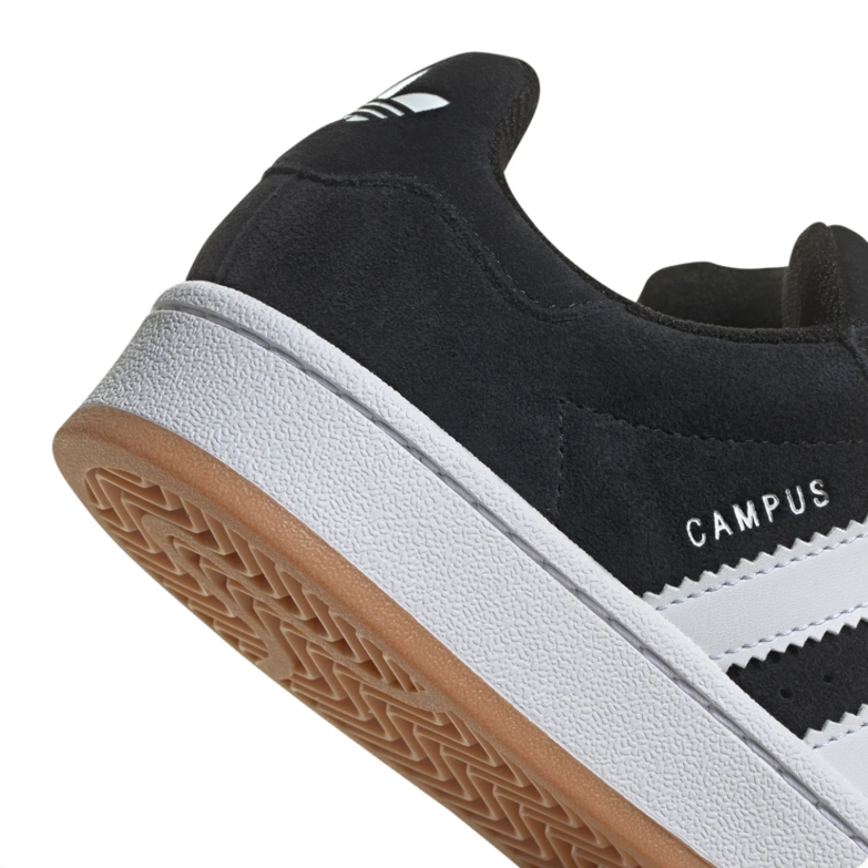adidas Campus Sneakers - Black & White with Gum Sole