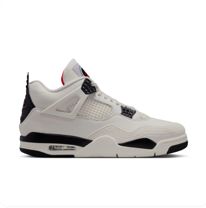 Jordan Sneakers - Cream & Black with Red Accents