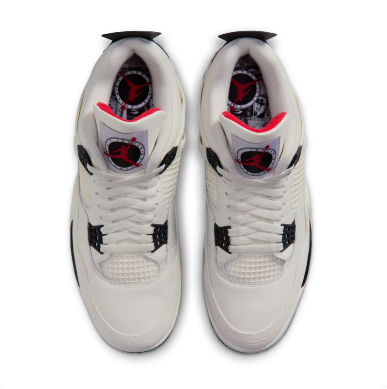 Jordan Sneakers - Cream & Black with Red Accents