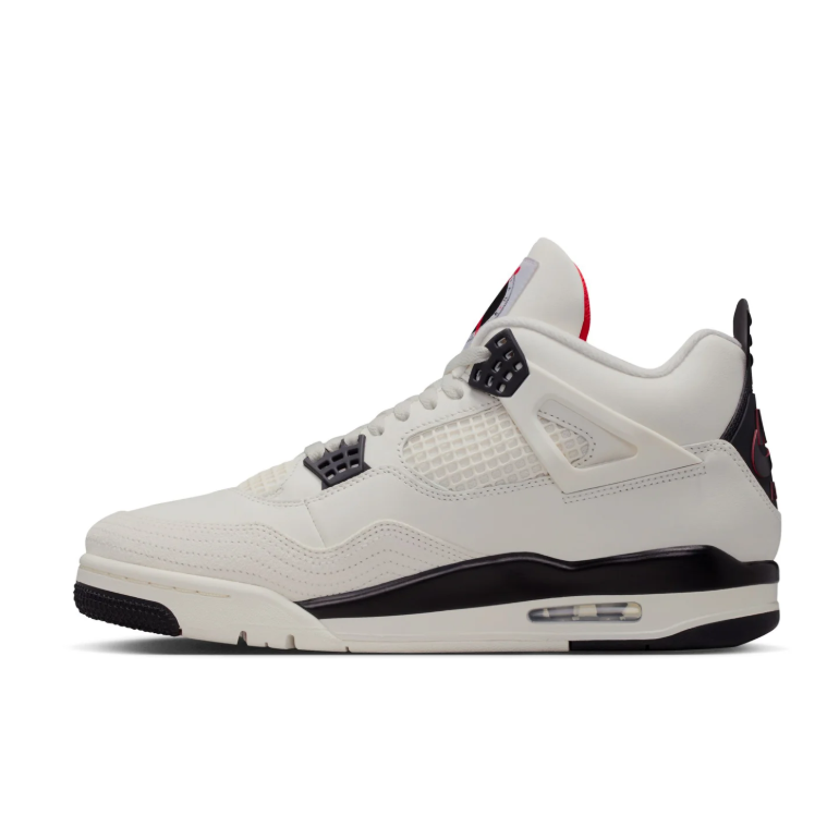 Jordan Sneakers - Cream & Black with Red Accents