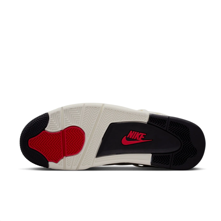 Jordan Sneakers - Cream & Black with Red Accents