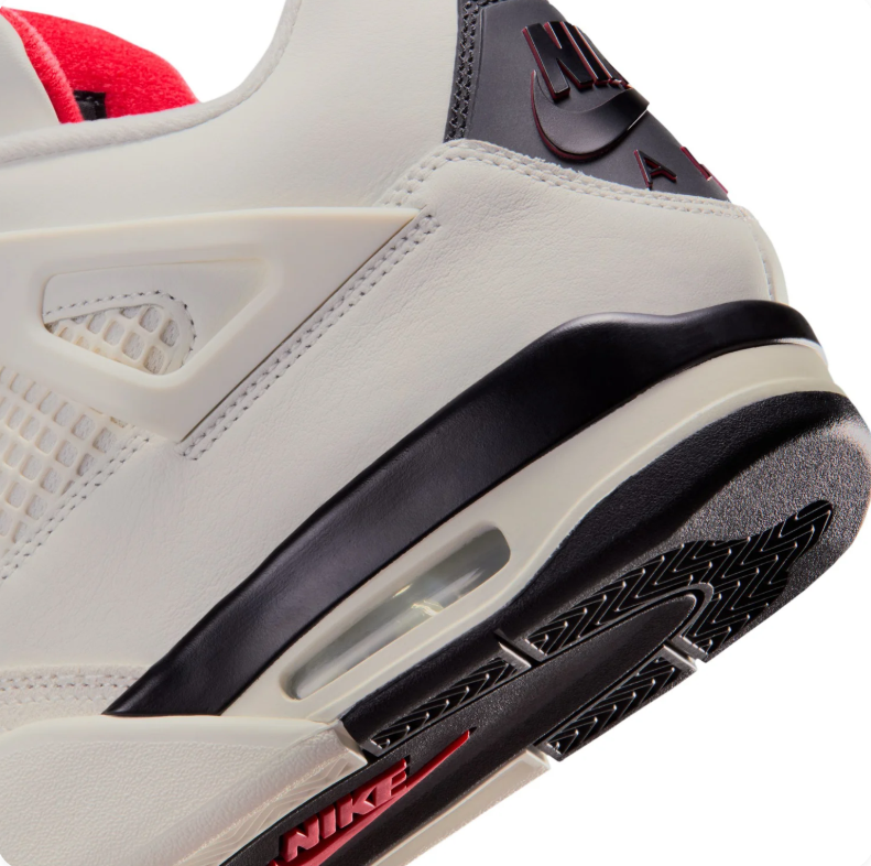 Jordan Sneakers - Cream & Black with Red Accents