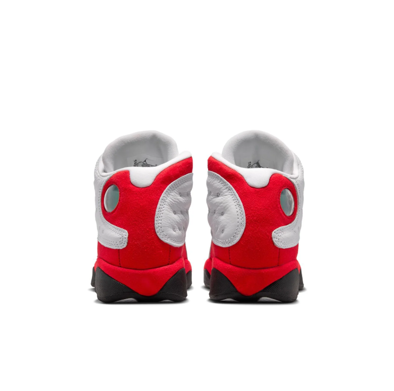 Jordan High-Top Sneakers - White & Red with Black Sole Details