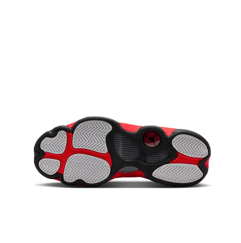 Jordan High-Top Sneakers - White & Red with Black Sole Details