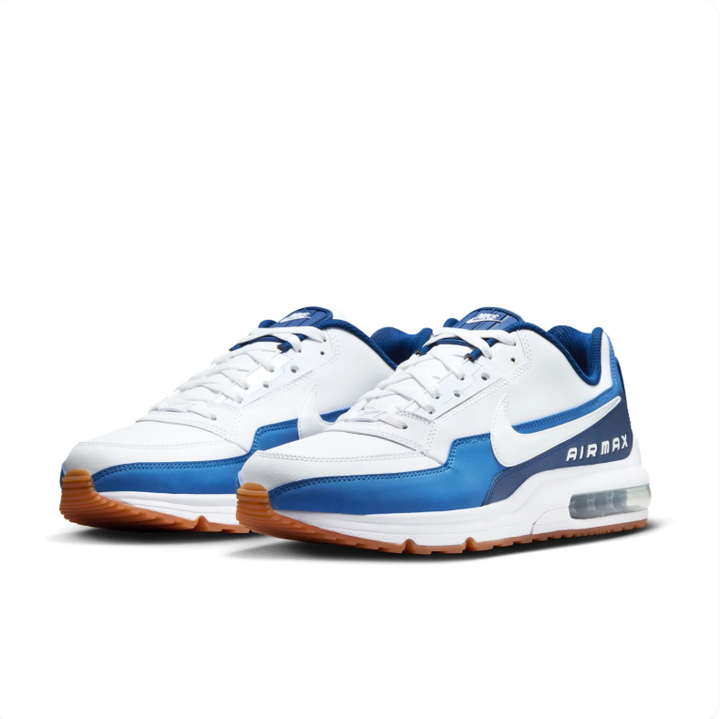 Nike Air Max Sneakers - White & Blue with Gum Sole