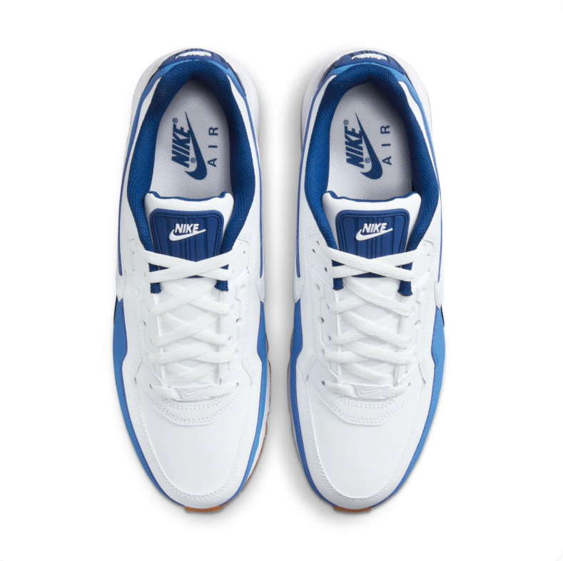 Nike Air Max Sneakers - White & Blue with Gum Sole