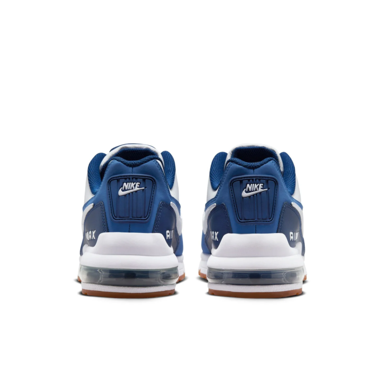 Nike Air Max Sneakers - White & Blue with Gum Sole