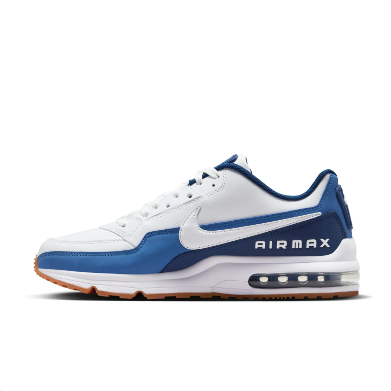 Nike Air Max Sneakers - White & Blue with Gum Sole
