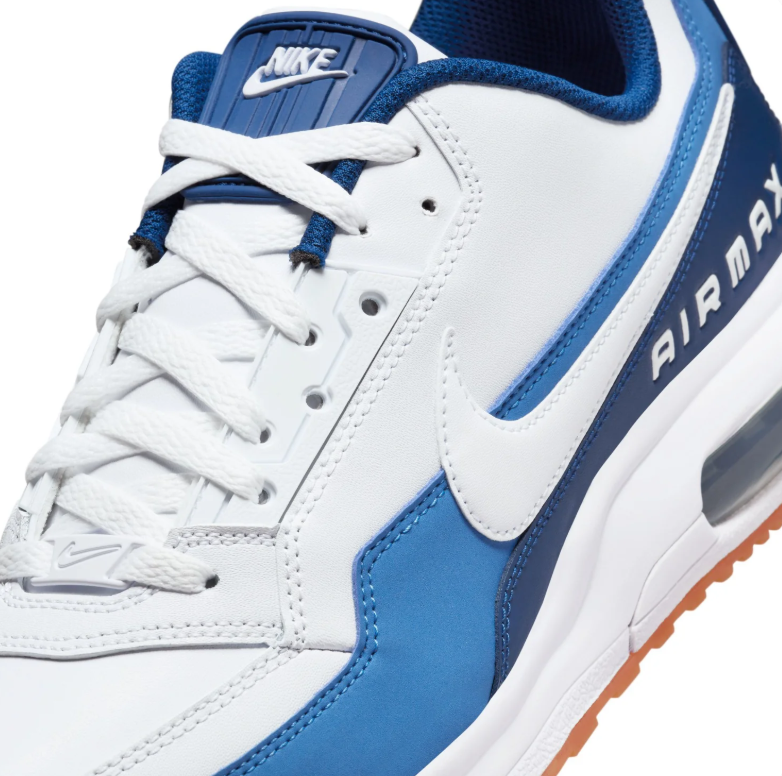 Nike Air Max Sneakers - White & Blue with Gum Sole