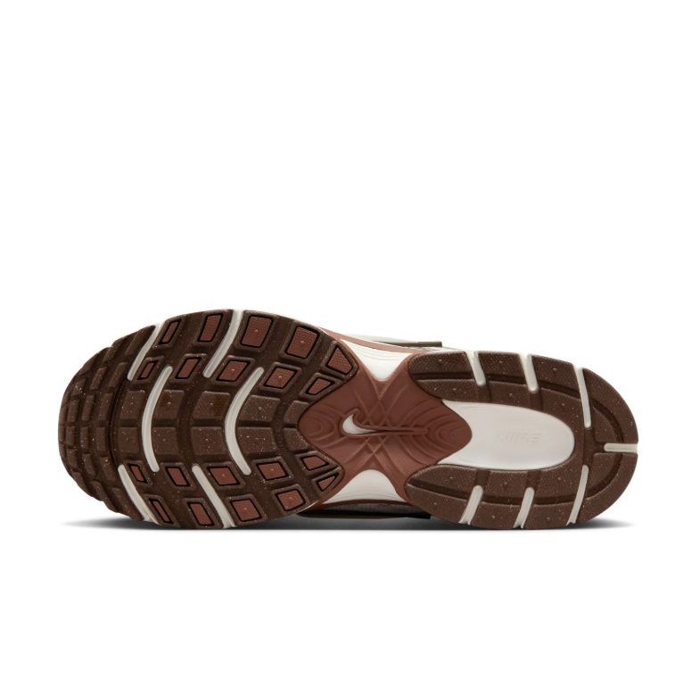 Nike Sneakers - Cream & Metallic Silver with Brown Accents
