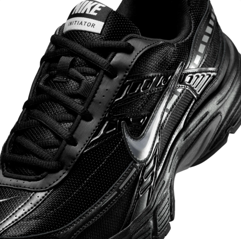 Nike Initiator Sneakers - Black & Metallic Silver