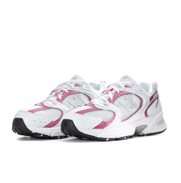 New Balance 530 Sneakers - White & Metallic Pink