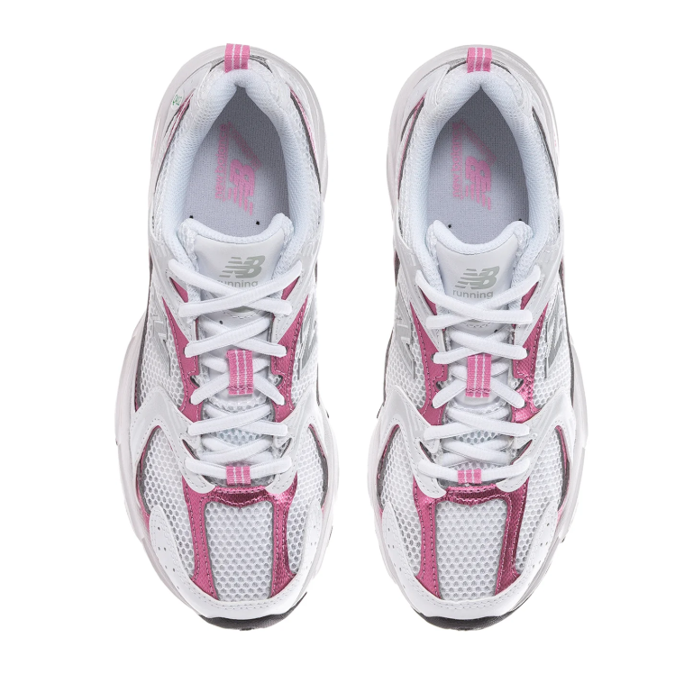 New Balance 530 Sneakers - White & Metallic Pink
