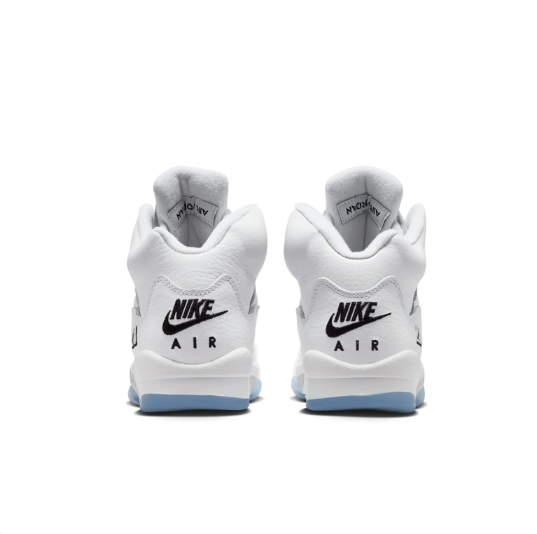 Jordan High-Top Sneakers - White with Icy Blue Sole