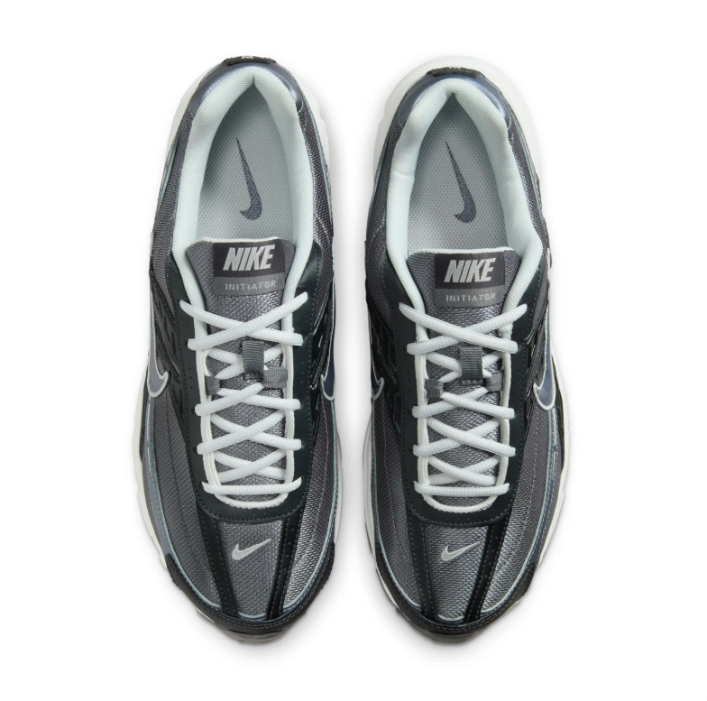 Nike Initiator Sneakers - Dark Grey and Black with Silver Accents