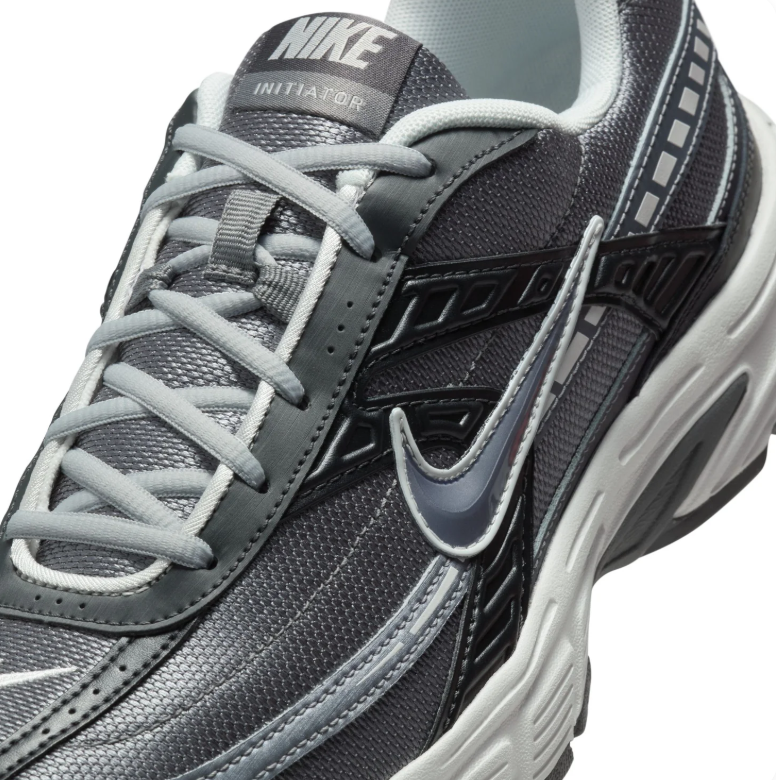 Nike Initiator Sneakers - Dark Grey and Black with Silver Accents