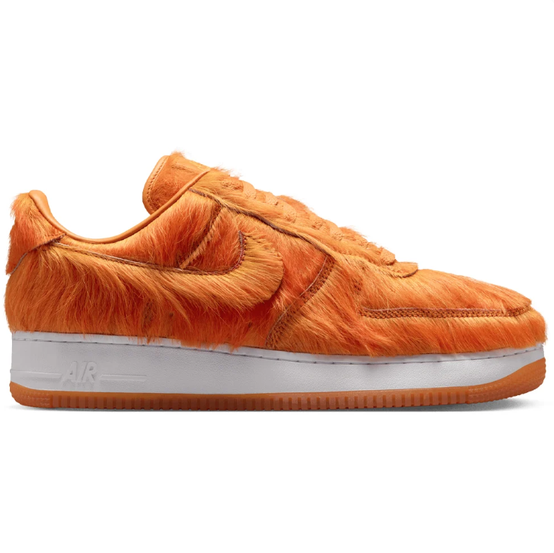 Nike Air Force 1 Sneakers - Orange Shaggy Texture