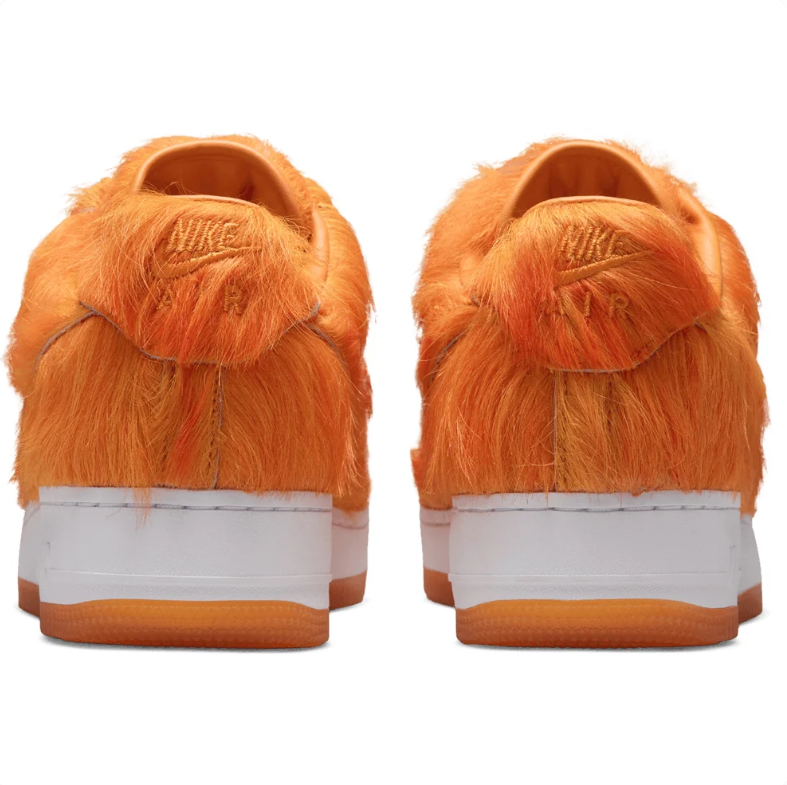 Nike Air Force 1 Sneakers - Orange Shaggy Texture