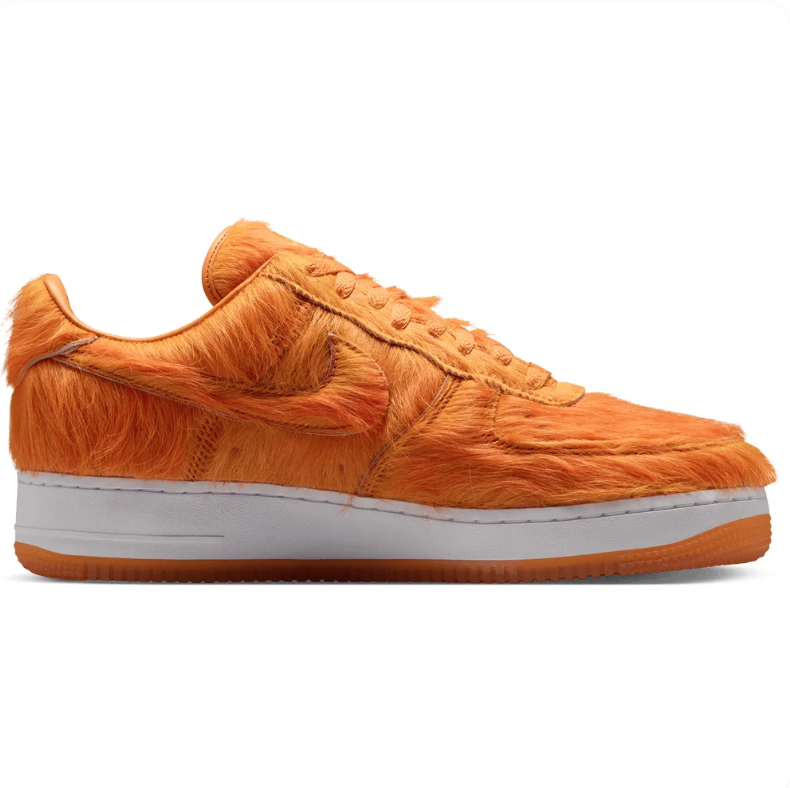 Nike Air Force 1 Sneakers - Orange Shaggy Texture