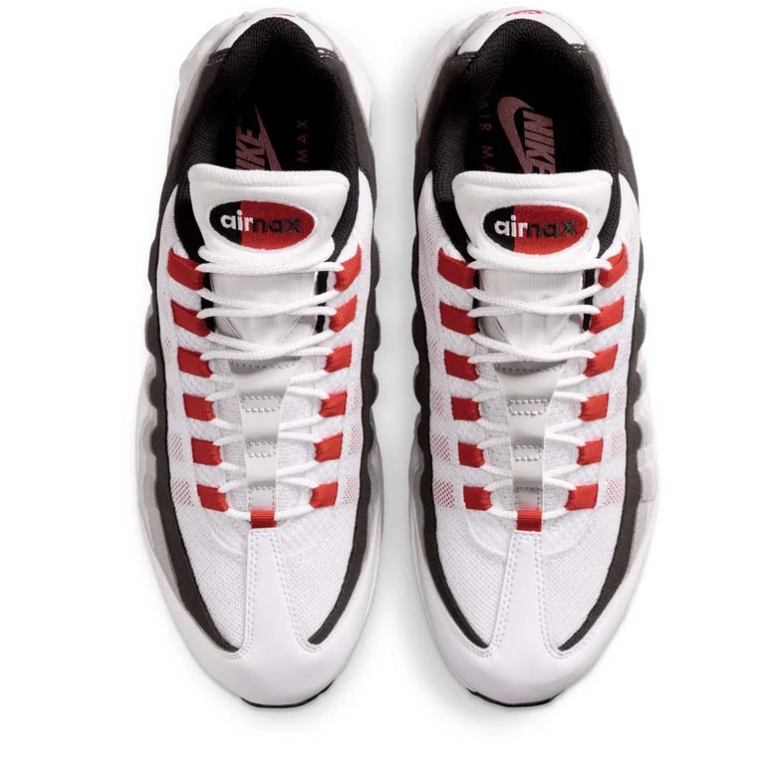 Nike Air Max Sneakers - White, Grey & Black with Red Accents