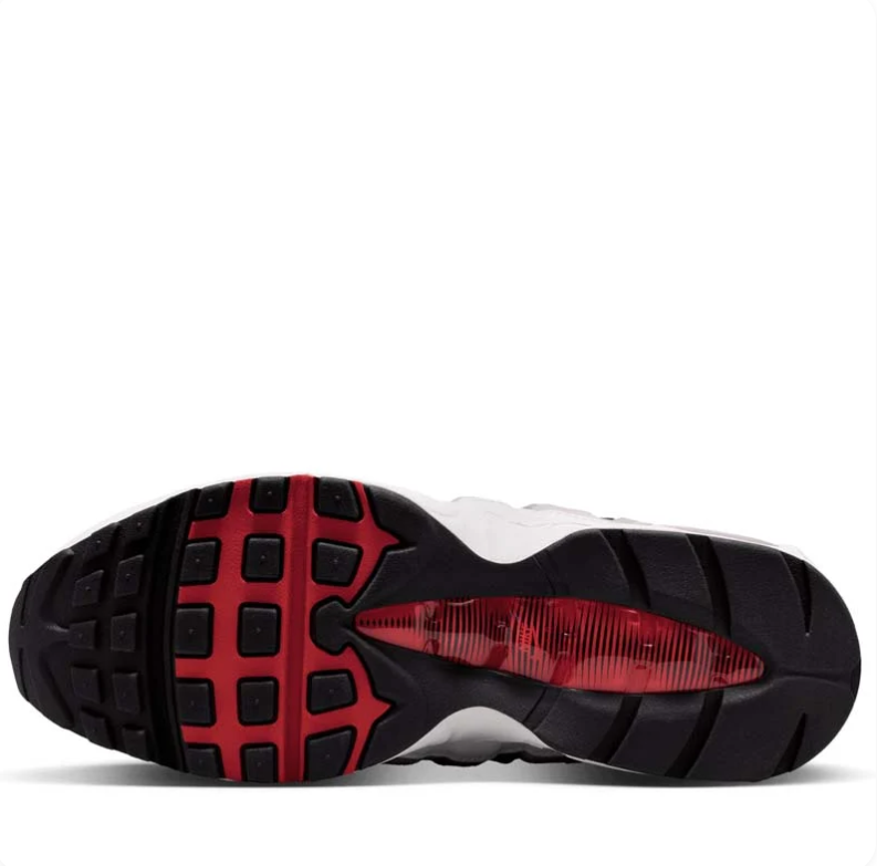 Nike Air Max Sneakers - White, Grey & Black with Red Accents