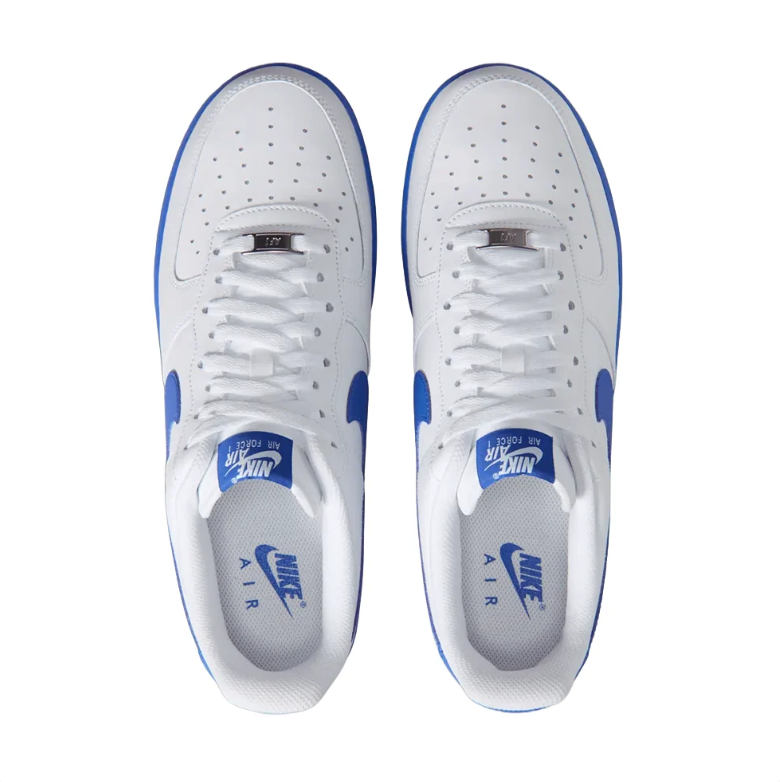 Nike Air Force 1 Sneakers - White & Royal Blue
