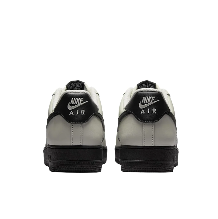 Nike Air Force 1 Sneakers - Light Grey & Black Sole