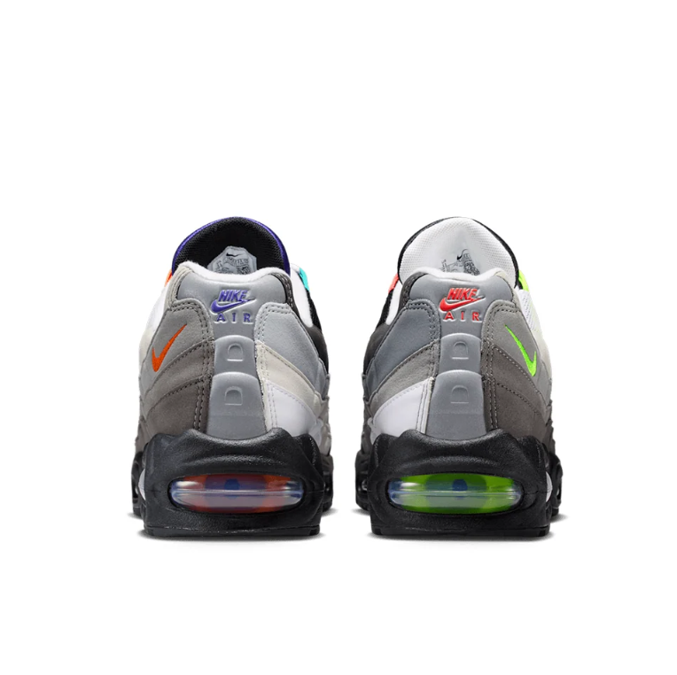 Nike Air Max Sneakers - Grey Gradient with Multicolor Accents