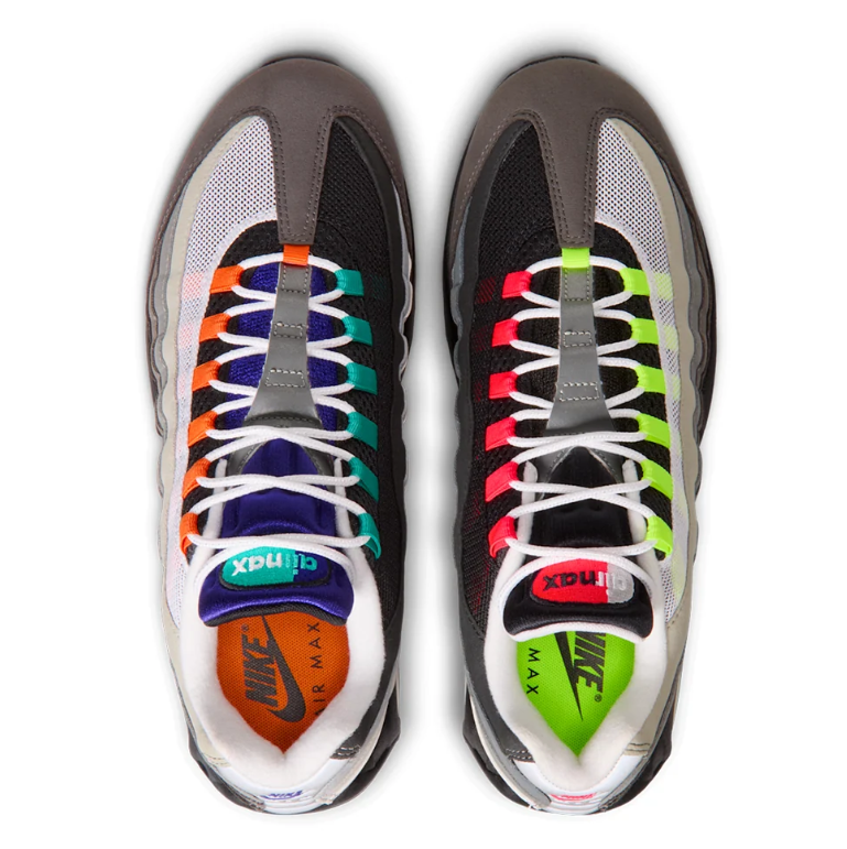 Nike Air Max Sneakers - Grey Gradient with Multicolor Accents