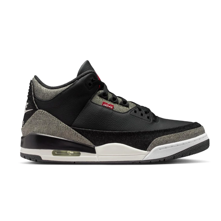 Jordan Sneakers - Black & Grey with Red Accents