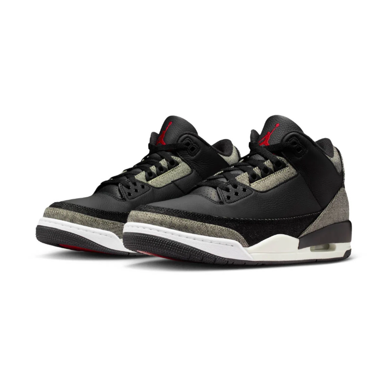 Jordan Sneakers - Black & Grey with Red Accents