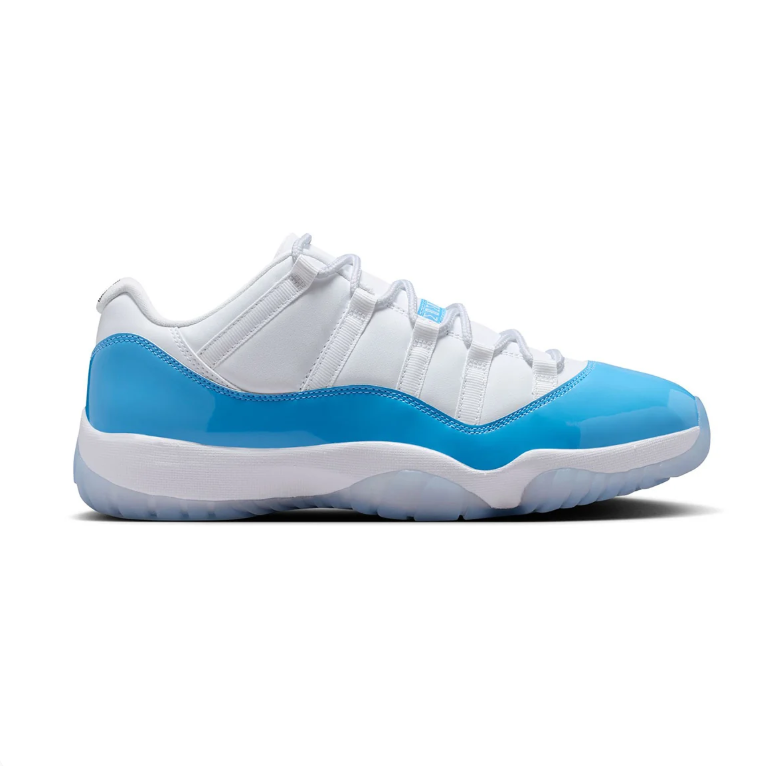 Low-Top Sneakers - White & Bright Blue with Icy Sole