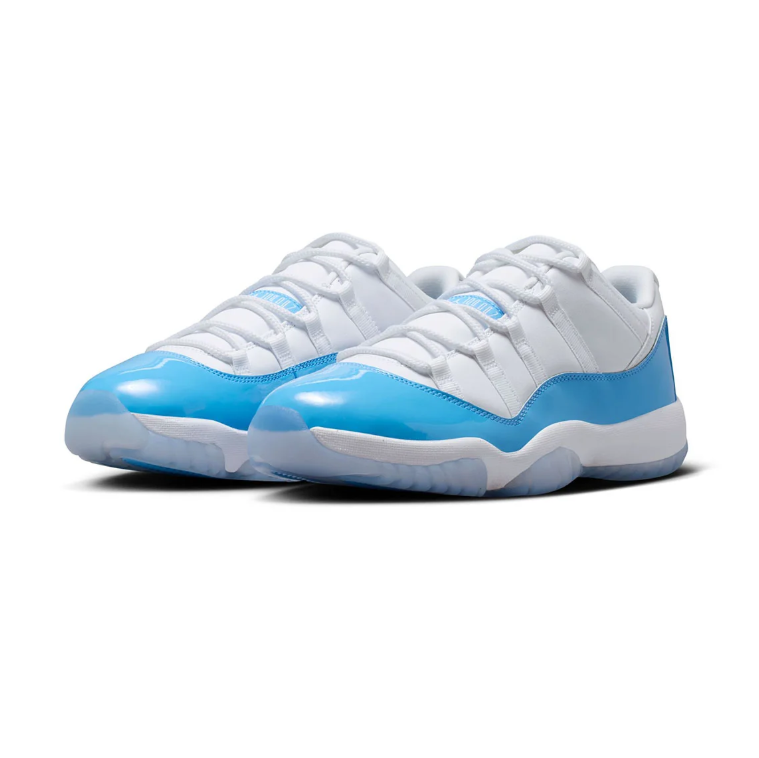 Low-Top Sneakers - White & Bright Blue with Icy Sole