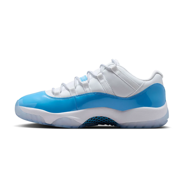 Low-Top Sneakers - White & Bright Blue with Icy Sole