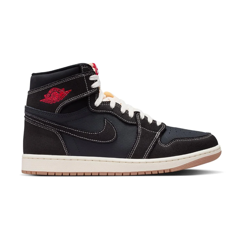 Jordan High-Top Sneakers - Black with Contrast Stitching