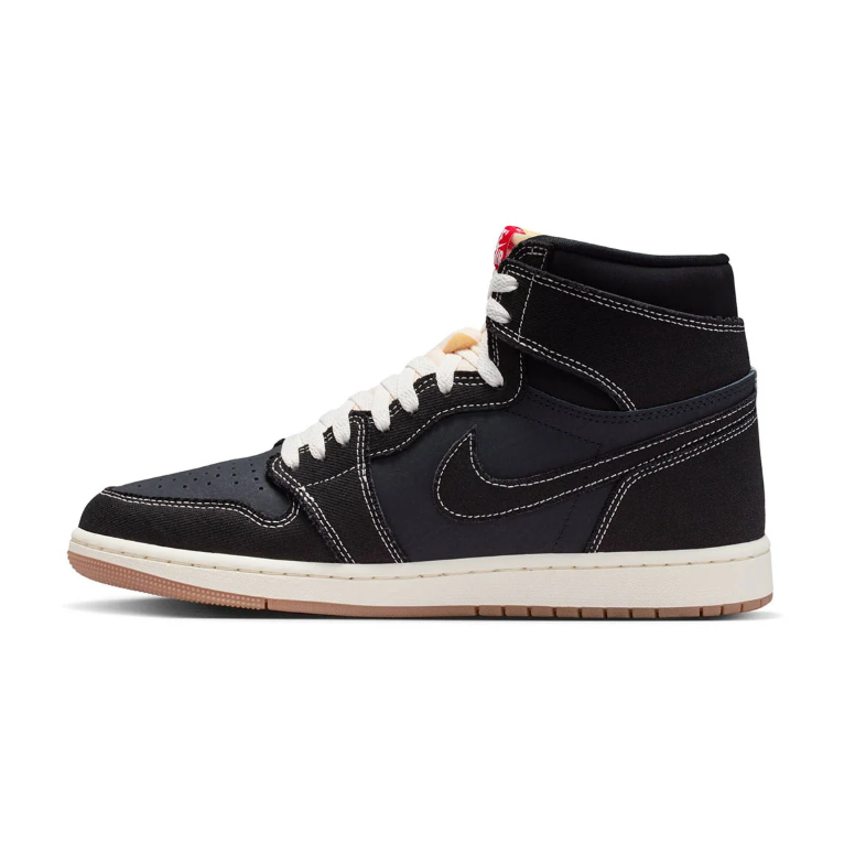 Jordan High-Top Sneakers - Black with Contrast Stitching