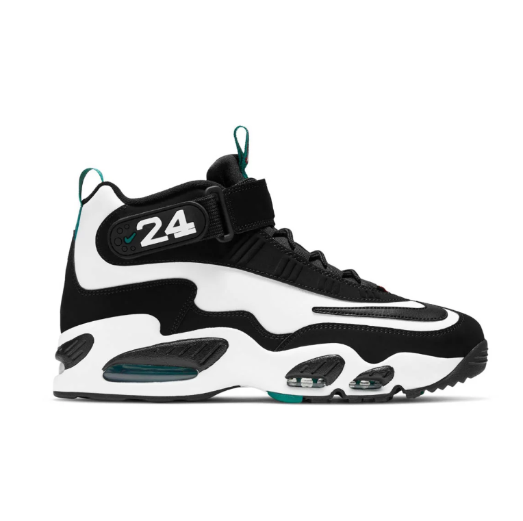 Nike High-Top Sneakers - Black & White with Green Accents