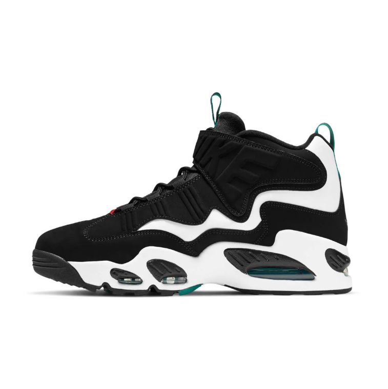 Nike High-Top Sneakers - Black & White with Green Accents