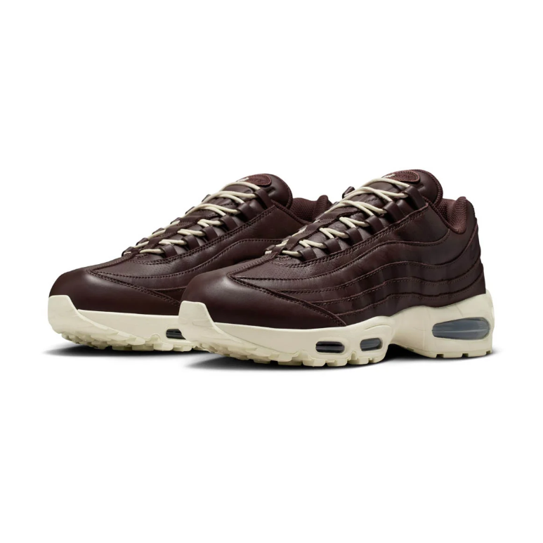 Low-Top Sneakers - Dark Brown & Cream with Layered Panels