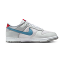 Nike Low-Top Sneakers - Light Grey with Blue & Red Accents