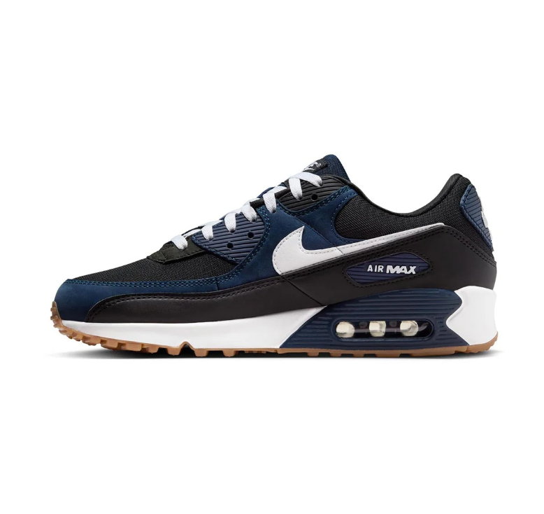 Nike Air Max Sneakers - Black & Navy with White Swoosh